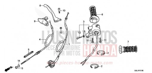 LEVIER DE GUIDON/COMMUTATEUR/CABLE CRF50FH de 2017